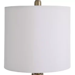 Kirklands Home Table Lamps|Hammered Brass Accent Table Lamp White