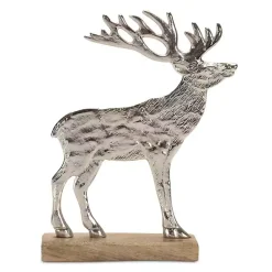 Hot Hammered Metal Deer Silhouette Figurines, Set of 2 Christmas Decorations