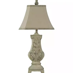 Kirklands Home Table Lamps|Hand Carved Bokava Table Lamp Gray