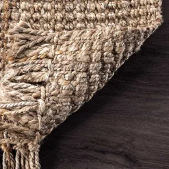 Kirklands Home Area Rugs|Hand Woven Looped Natural Jute Area Rug, 9x13 Tan