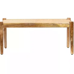 Kirklands Home Entryway Furniture|Handwoven Rattan Cane and Mango Wood Bench