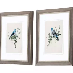 Kirklands Home Framed Art|Happy Bluebirds Framed Art Prints, Set of 2
