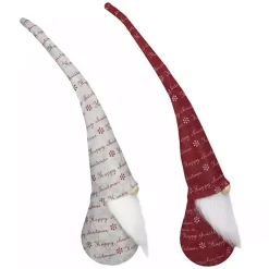 Happy Christmas Gnomes, Set of 2 Christmas Decorations