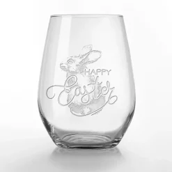 Discount Happy Easter Engraved 2-pc. Wine Glass Set Easter Decorations