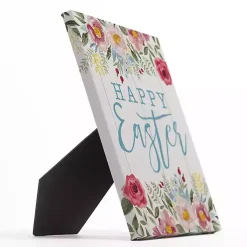 Hot Happy Easter Floral Tabletop Canvas Art Print Easter Decorations