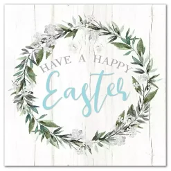New Happy Easter Wreath Canvas Art Print Easter Decorations