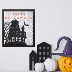Online Happy Halloween House Framed Wall Plaque Halloween