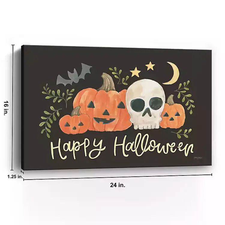 Discount Happy Halloween Jack-O-Lantern Canvas Art Print Halloween
