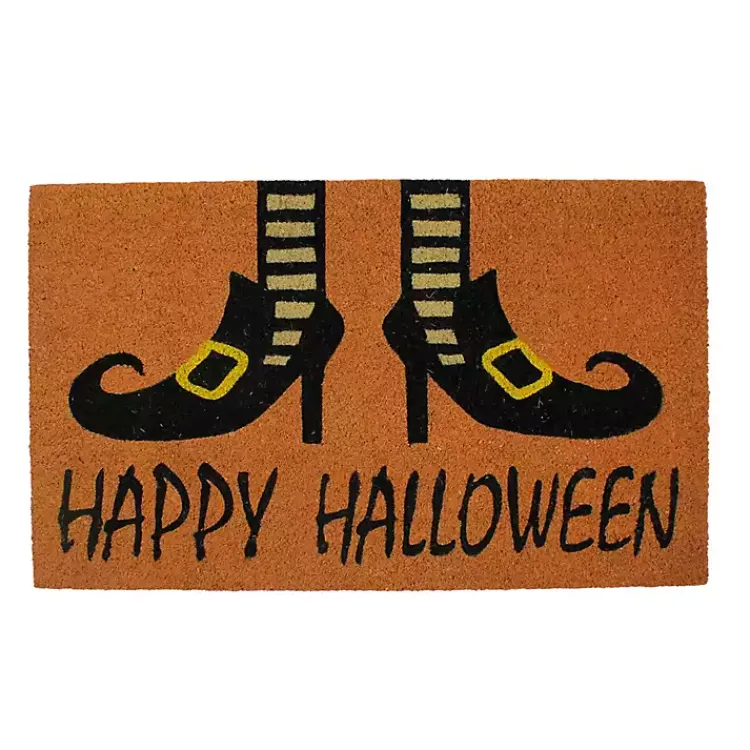 New Happy Halloween Witch Feet Doormat Halloween