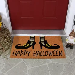 New Happy Halloween Witch Feet Doormat Halloween