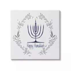 Outlet Happy Hanukkah Wreath Canvas Art Print Hanukkah Decorations