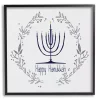 Happy Hanukkah Wreath Framed Art Print Hanukkah Decorations