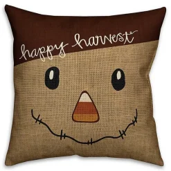 Clearance Happy Harvest Scarecrow Double Sided Pillow Fall