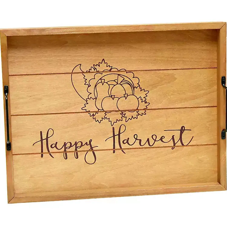 Outlet Happy Harvest Wood Tray Fall
