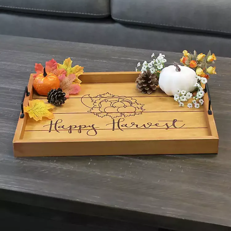 Outlet Happy Harvest Wood Tray Fall