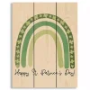 Clearance Happy St. Patrick's Day Rainbow Wood Art Print St Patricks Day Decorations