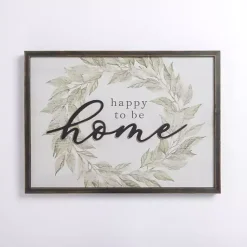 Kirklands Home Wall Quotes & Signs|Happy to Be Home Wreath Wall Plaque
