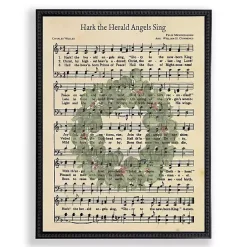 Hark the Herald Hymn Framed Christmas Art Print Christmas Art & Wall Decor