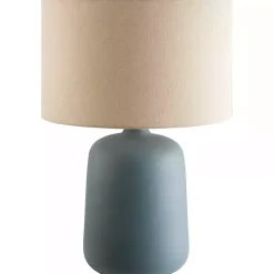 Kirklands Home Table Lamps|Harmonie Blue Ceramic Table Lamp Tan