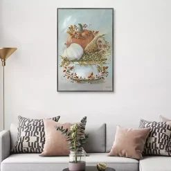 New Harvest Arrangement Framed Canvas Art Print Fall