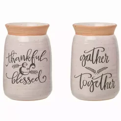 Outlet Harvest Sentiment Ceramic Vases, Set of 2 Fall