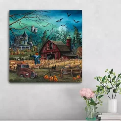 Best Haunted Farm Canvas Art Print, 20x20 Halloween