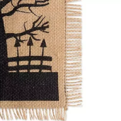 New Haunted House Burlap Table Runner Halloween