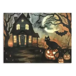 Haunted Invite Canvas Art Print Halloween