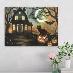 Haunted Invite Canvas Art Print Halloween