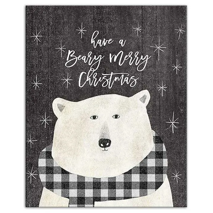 Have a Beary Merry Christmas Canvas Art Print Christmas Art & Wall Decor