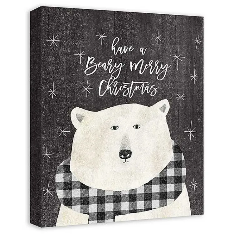 Have a Beary Merry Christmas Canvas Art Print Christmas Art & Wall Decor