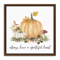Online Have a Grateful Heart Framed Canvas Art Print Fall