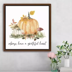 Online Have a Grateful Heart Framed Canvas Art Print Fall