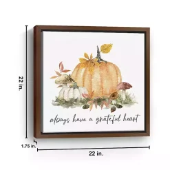 Online Have a Grateful Heart Framed Canvas Art Print Fall