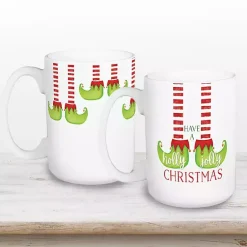 Discount Have a Holly Jolly Christmas Elf Mugs, Set of 2 Christmas Dining & Entertaining