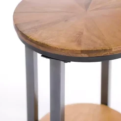 Kirklands Home Accent & End Tables|Hayden Wood and Gunmetal Accent Table