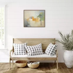 Kirklands Home Canvas Art|Hazy Park Abstract Framed Canvas Art Print