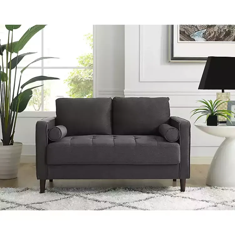 Kirklands Home Sofas & Loveseats|Heather Chelsea Modern Loveseat Gray