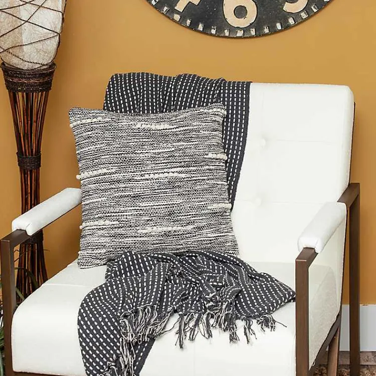Outlet Heathered Knots Throw Pillow Pillows