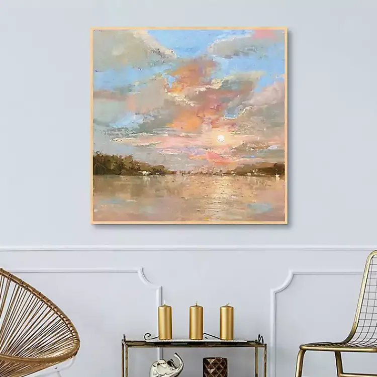 Kirklands Home Canvas Art|Heavenly Glow Framed Canvas Art Print