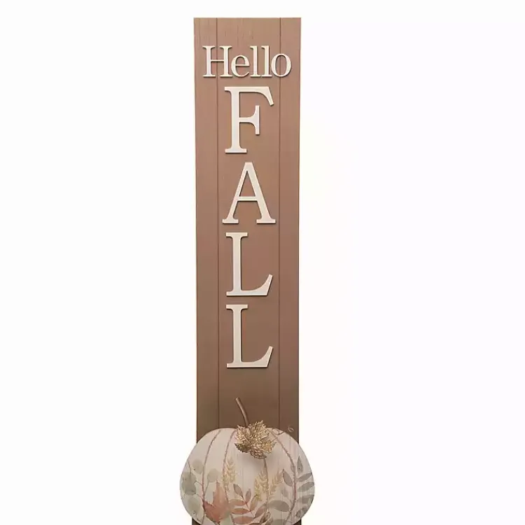 Outlet Hello Fall Pumpkin Porch Board Fall