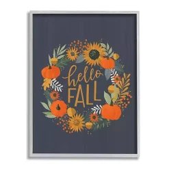 New Hello Fall Sunflower Framed Giclee Art Print Fall