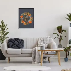 New Hello Fall Sunflower Framed Giclee Art Print Fall