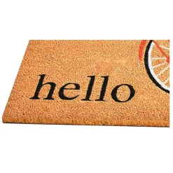 Kirklands Home Doormats|Hello Floral Bicycle Doormat