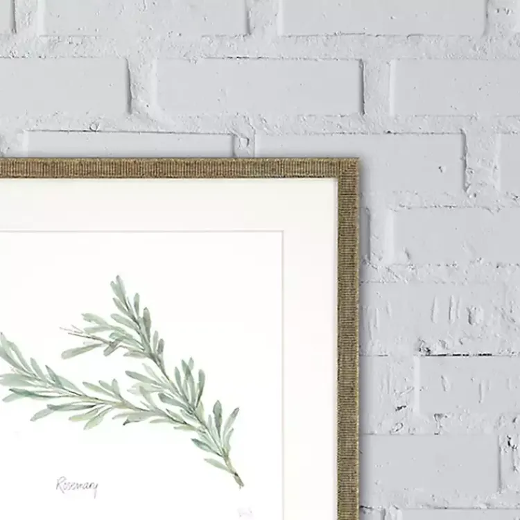 Kirklands Home Framed Art|Herbs 4-pc. Gold Framed Art Print Set Green