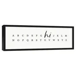 Kirklands Home Wall Quotes & Signs|Hi Alphabet Framed Canvas Wall Plaque