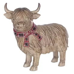 New Highland Cow Christmas Figurines, Set of 2 Christmas Decorations