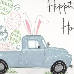 Clearance Hippity Hoppity Blue Truck Accent Pillow Easter Decorations