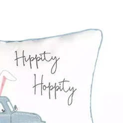 Clearance Hippity Hoppity Blue Truck Accent Pillow Easter Decorations