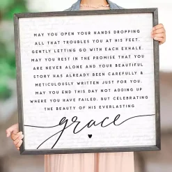 Kirklands Home Wall Quotes & Signs|His Everlasting Grace Wall Plaque